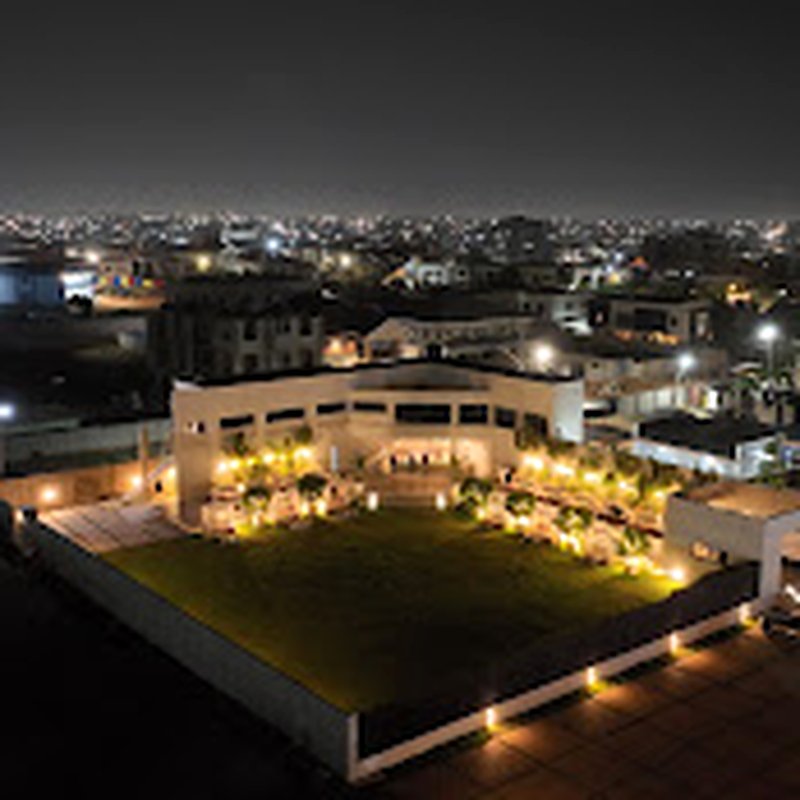 Aura Clubhouse outdoor terrace from above